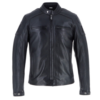 Giacche moto Helstons Clubman in pelle nera Giacche moto Helstons Clubman in pelle nera