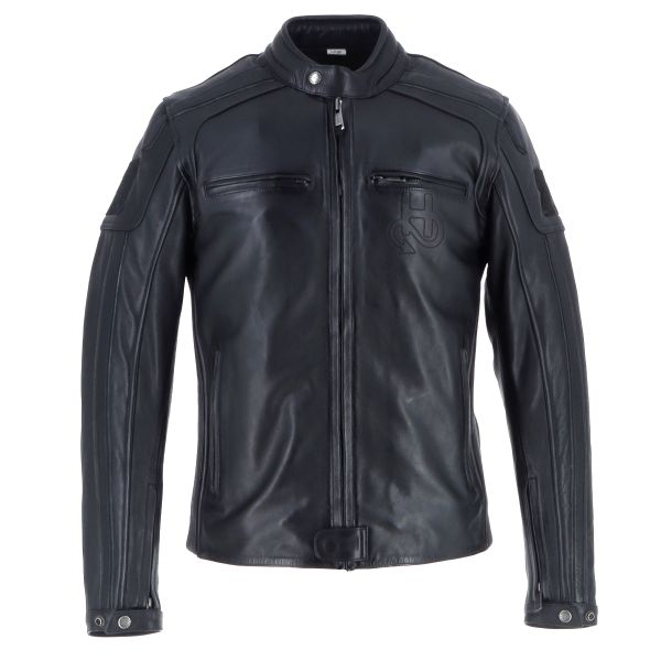 Giacche moto Helstons Clubman in pelle nera
