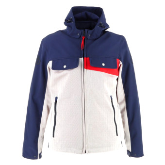 Giacche moto Helstons Cross Air Mesh Argento Blu Rosso