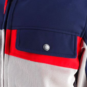 Helstons Cross Air Mesh Argento Blu Rosso