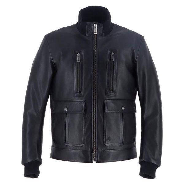 Giacche moto Helstons Downtown Leather Rag Nero