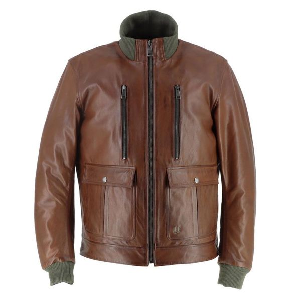 Giacche moto Helstons Downtown Pelle Rag Tan Cir