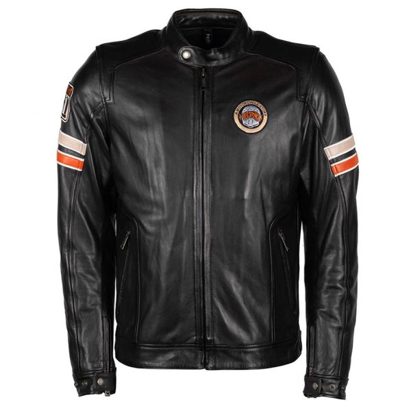 Giacche moto Helstons Elron Leather Rag Brown