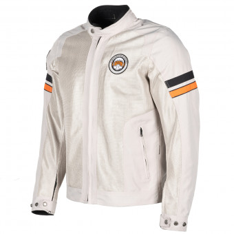 Giacche moto Helstons Elron Mesh Silver Black Orange