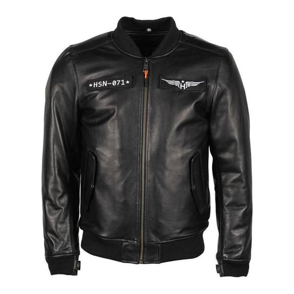 Giacche moto Helstons Helico Leather Rag Black Giacche moto Helstons Helico Leather Rag Black