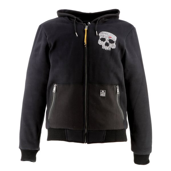 Giacche moto Helstons Hoodie Bones Black