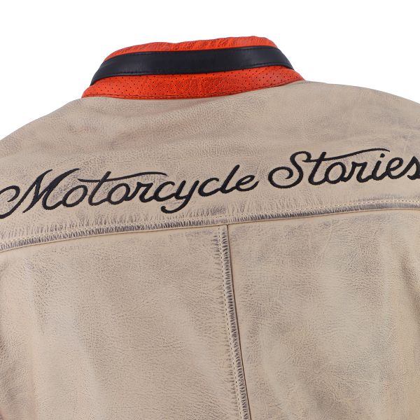 Helstons Indianapolis Air Pelle Nero Beige Arancione