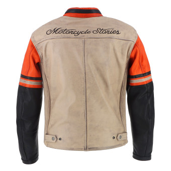 Helstons Indianapolis Air Pelle Nero Beige Arancione