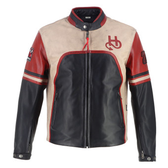 Helstons Pelle Indianapolis Nero Beige Rosso