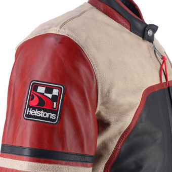 Helstons Pelle Indianapolis Nero Beige Rosso