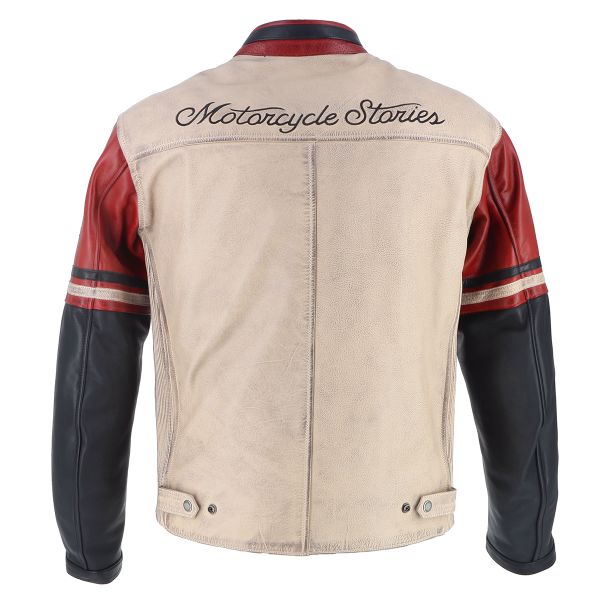 Helstons Pelle Indianapolis Nero Beige Rosso