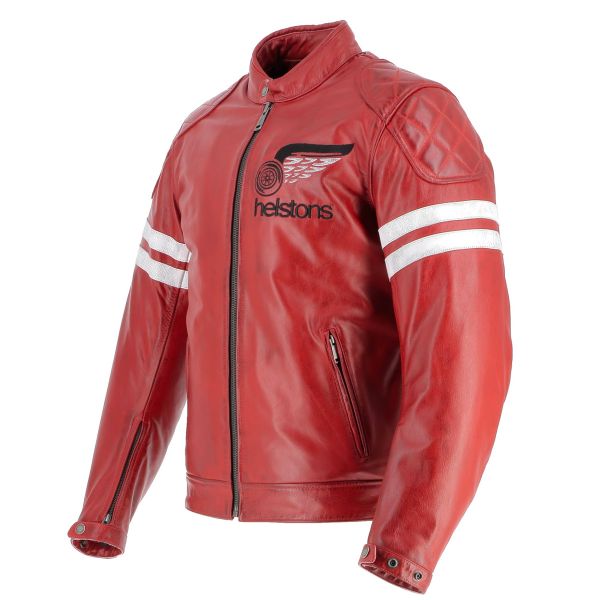 Giacche moto Helstons Jake Speed Leather Red