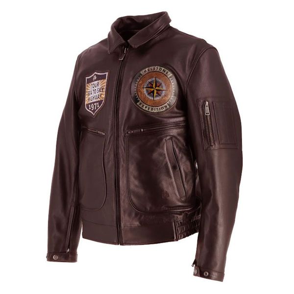 Helstons Jet Force Leather Rag Marrone