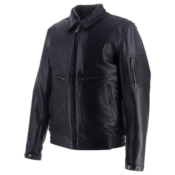 Helstons Jet Leather Rag Nero