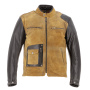 Giacche moto Helstons Johnson Leather Rag Black Suede Beige