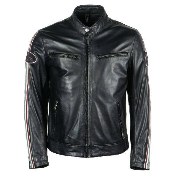 Giacche moto Helstons Race Leather Rag Black Giacche moto Helstons Race Leather Rag Black