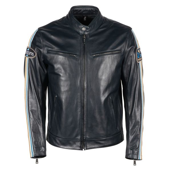 Giacche moto Helstons Race Leather Rag Blue