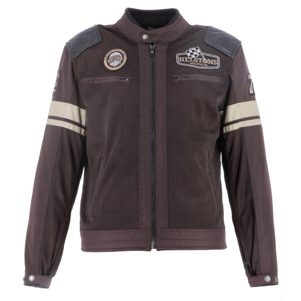 Giacche moto Helstons Revolte Air Mesh Leather Brown Giacche moto Helstons Revolte Air Mesh Leather Brown