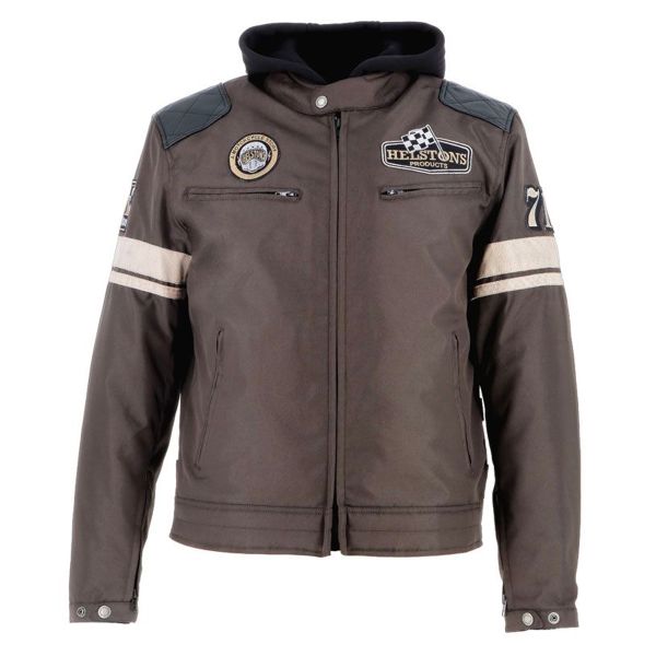 Giacche moto Helstons Revolte Leather Brown