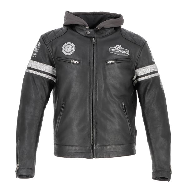 Giacche moto Helstons Riposte Leather Buffalo Black