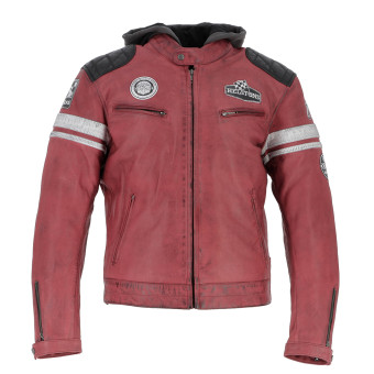 Giacche moto Helstons Riposte Leather Buffalo Red