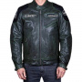 Giacche moto Helstons Trevor Leather Rag Green Black