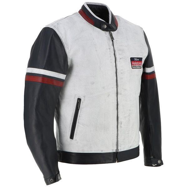 Helstons Serie V in pelle Rag Blu Bianco