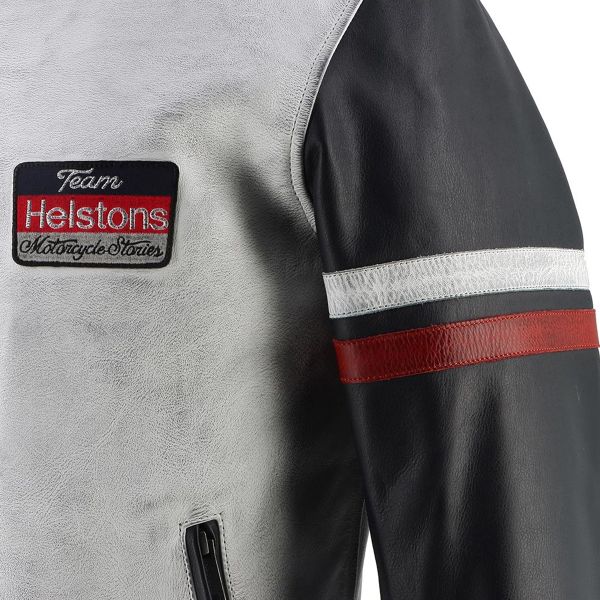 Helstons Serie V in pelle Rag Blu Bianco