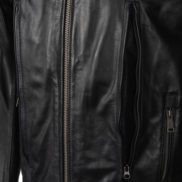 Helstons Vento Air Leather Rag Black