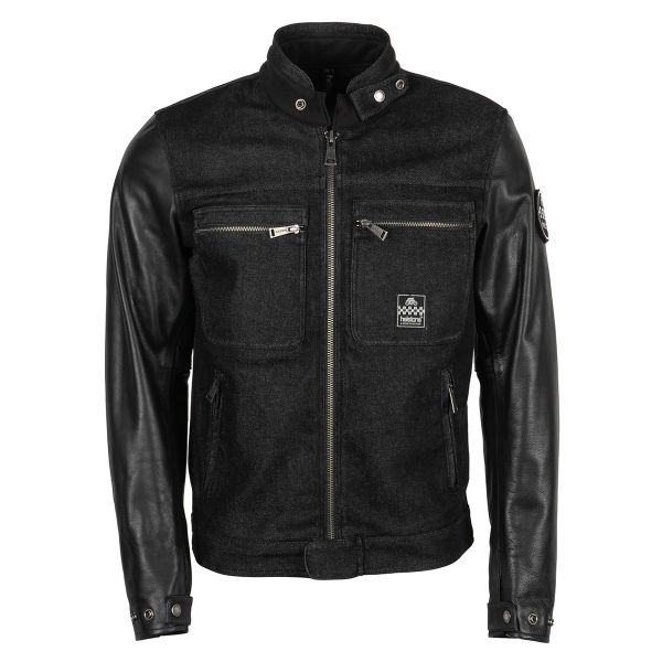 Giacche moto Helstons Winston Coton Leather Black
