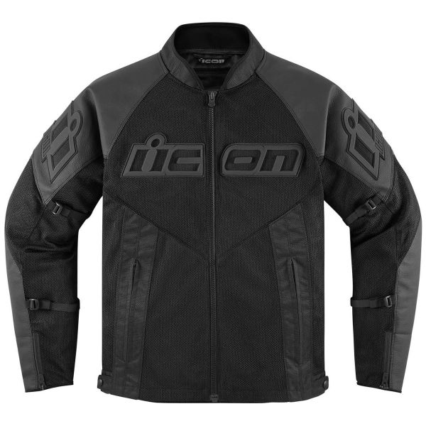 Giacche moto ICON Mesh AF Leather Black