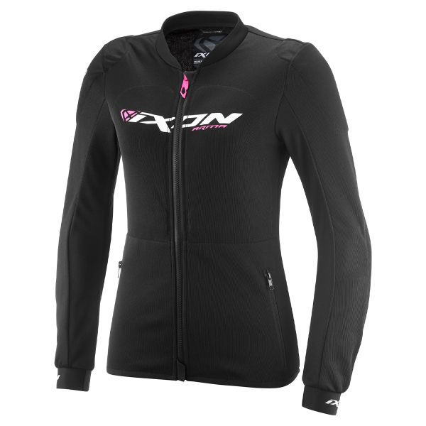 Giacche moto Ixon Arma Lady nero bianco rosa brillante