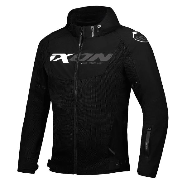 Giacche moto Ixon Fierce Black Grey White Giacche moto Ixon Fierce Black Grey White