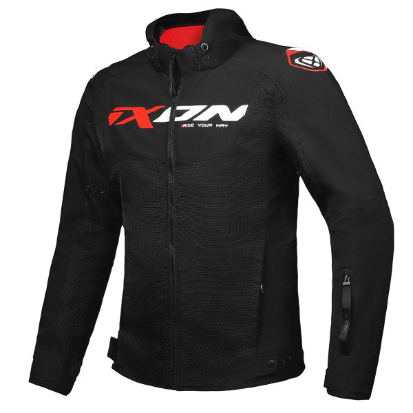 Giacche moto Ixon Fierce Black White Red Giacche moto Ixon Fierce Black White Red