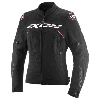 Giacche moto Ixon Meteor 31 Lady Nero Bianco Rosa