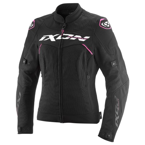 Giacche moto Ixon Meteor 31 Lady Nero Bianco Rosa