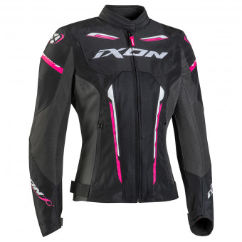 Giacche moto Ixon Striker Air LD Black White Fuchsia