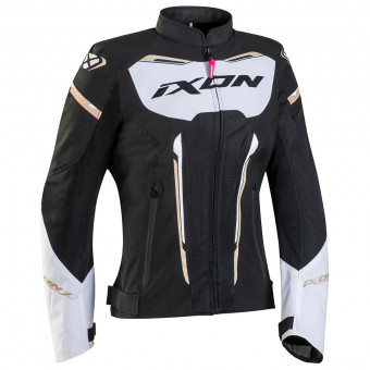 Giacche moto Ixon Striker Air LD Black White Gold