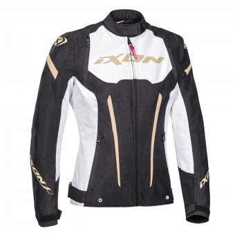 Giacche moto Ixon Striker Lady Black White Gold CE