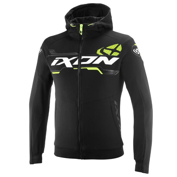 Giacche moto Ixon Touchdown Ultra Nero Bianco Giallo Brillante