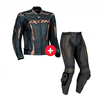 Giacche moto Ixon Vortex 2 Jacket Black + Vortex 2 Pant Black