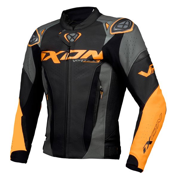 Giacche moto Ixon Vortex 3 Jacket Black Anthracite Orange