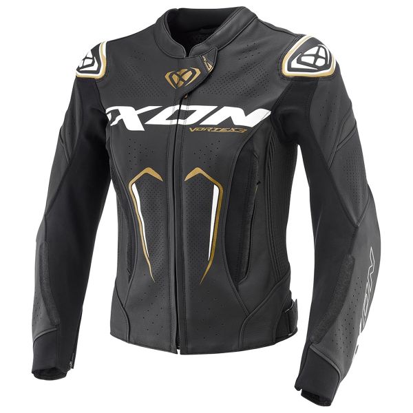 Giacche moto Ixon Giacca Vortex 3 Donna Nero Bianco Oro