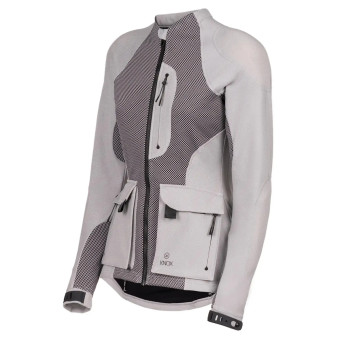 Giacche moto Knox Armoured Womens Tor Armoured Shirt Grigio chiaro
