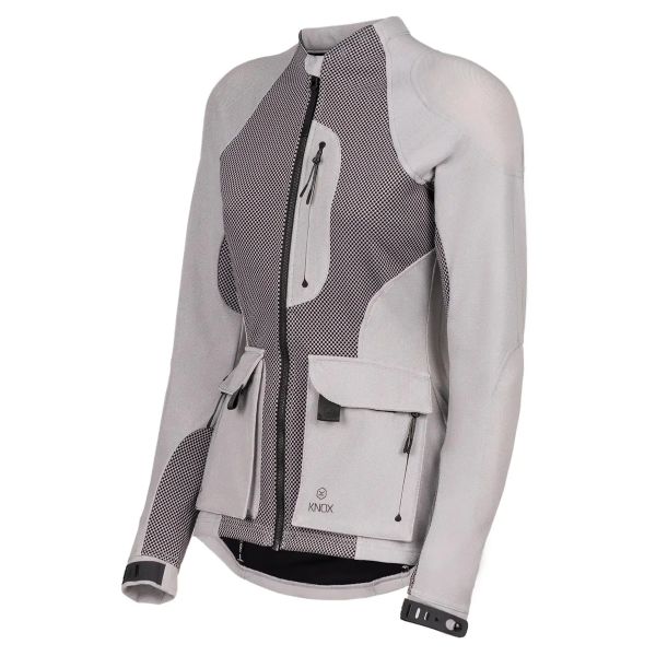 Giacche moto Knox Armoured Womens Tor Armoured Shirt Grigio chiaro