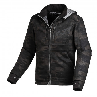Giacche moto Macna District Hoodie Grey Print
