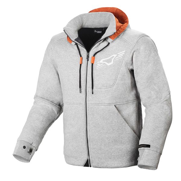 Giacche moto Macna District Hoodie Light Grey