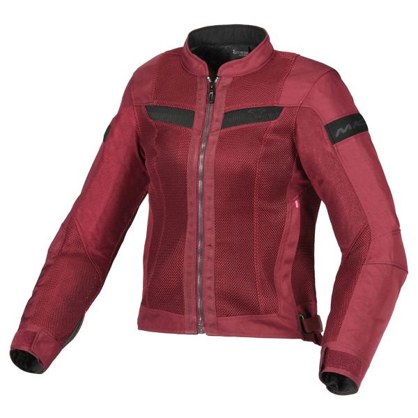 Giacche moto Macna Velotura Donna Rosso Scuro