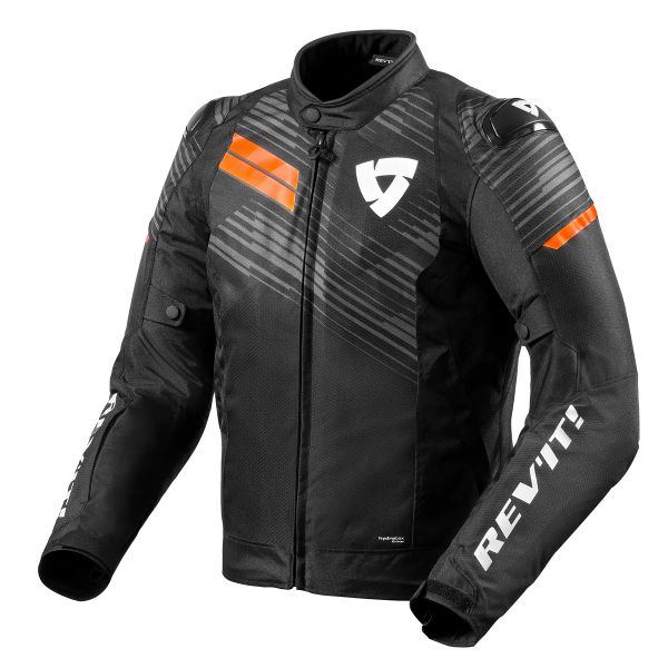 Giacche moto REV'IT Apex H2O Black Neon Orange