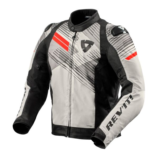 Giacche moto REV'IT Apex H2O Grey Neon Red Giacche moto REV'IT Apex H2O Grey Neon Red